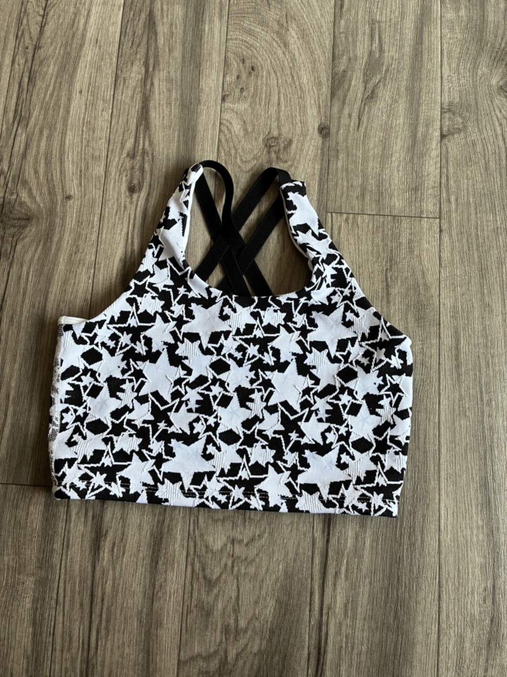 Beach Riot Black and White Star Crop Tank Top - Picture 8 of 9
